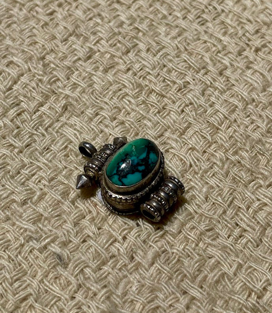 Turquoise Locket Silver Pendant