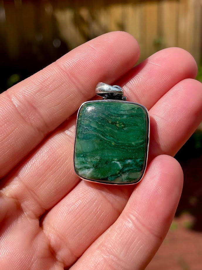 Malachite Silver Pendant