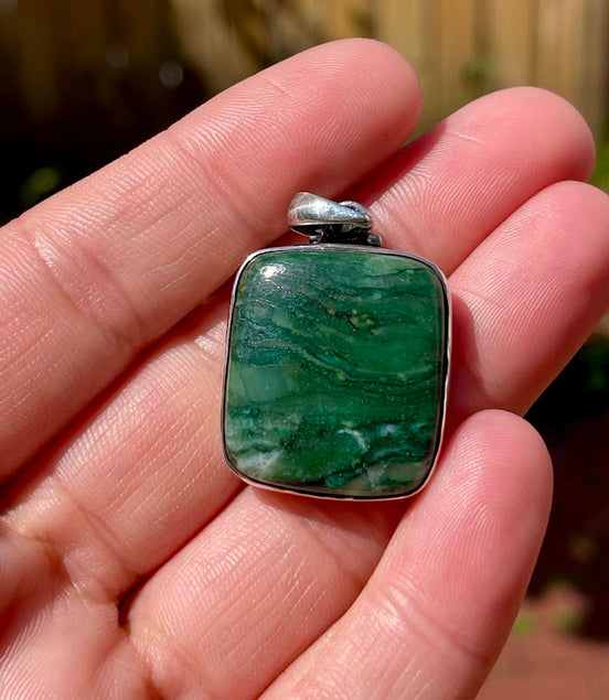 Malachite Silver Pendant
