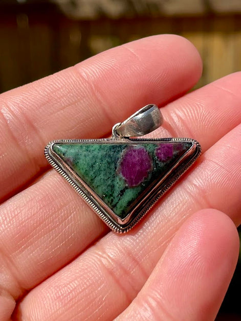 Ruby Zioste Silver Pendant