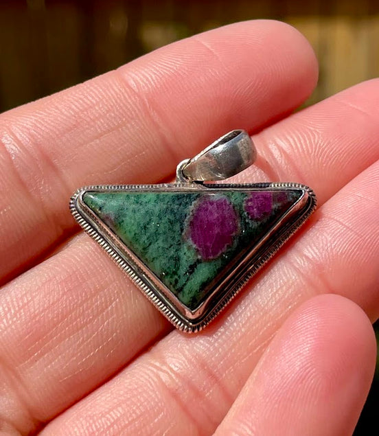Ruby Zioste Silver Pendant