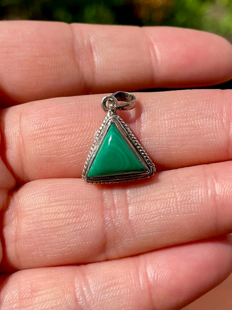 Malachite Silver Pendant