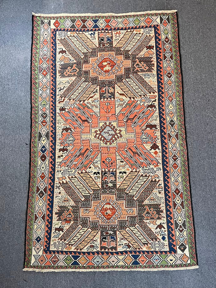 Iranian Animal Sumak 3'11 x 6'8