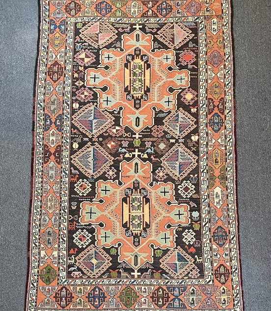 Iranian Animal Sumak 4'2 x 6'8