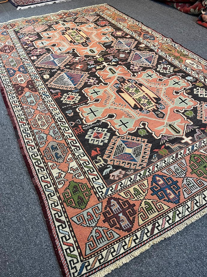 Iranian Animal Sumak 4'2 x 6'8