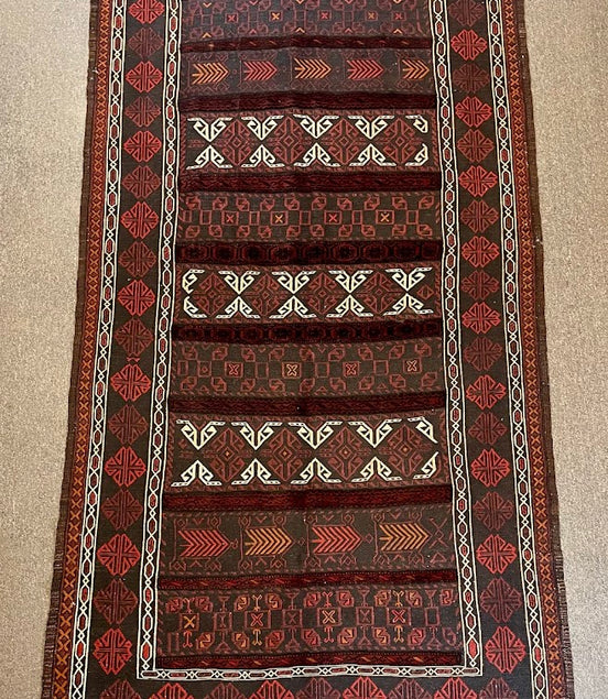 Afghan Berjeste Sumak/Pile Combo 4'6 x 8'5