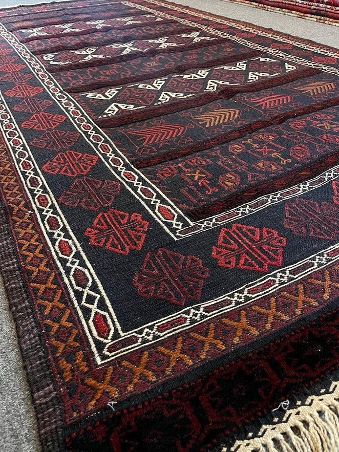 Afghan Berjeste Sumak/Pile Combo 4'6 x 8'5