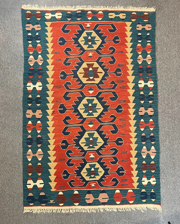 Turkish Kilim 3'9 x 5'8