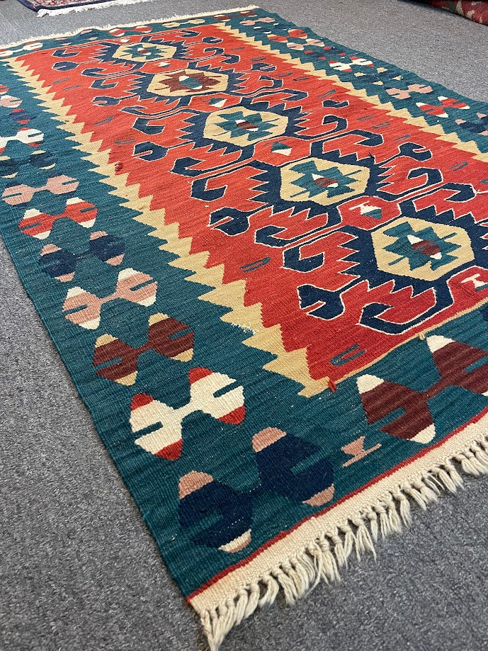 Turkish Kilim 3'9 x 5'8