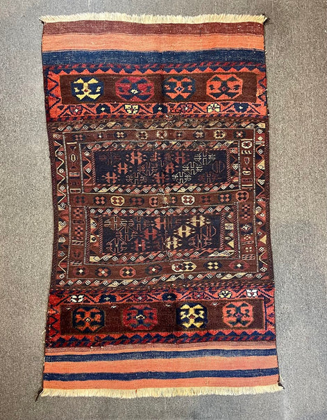 Antique Iranian Lori Baktiyari 3'6 x 5'11