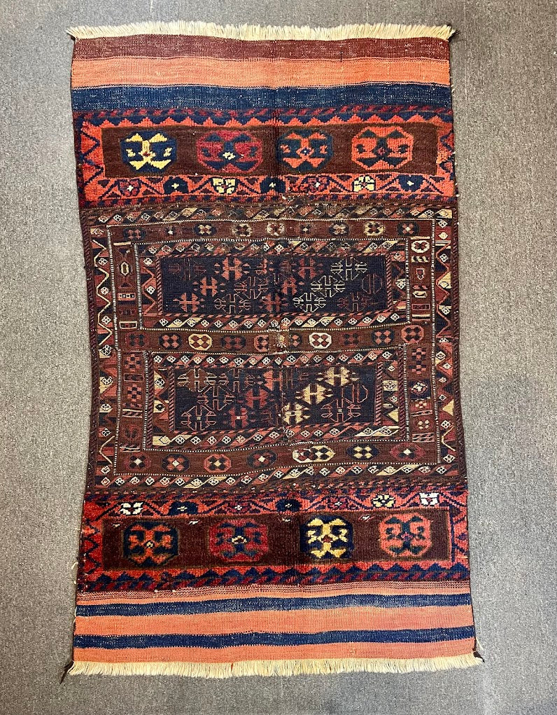 Antique Iranian Lori Baktiyari 3'6 x 5'11