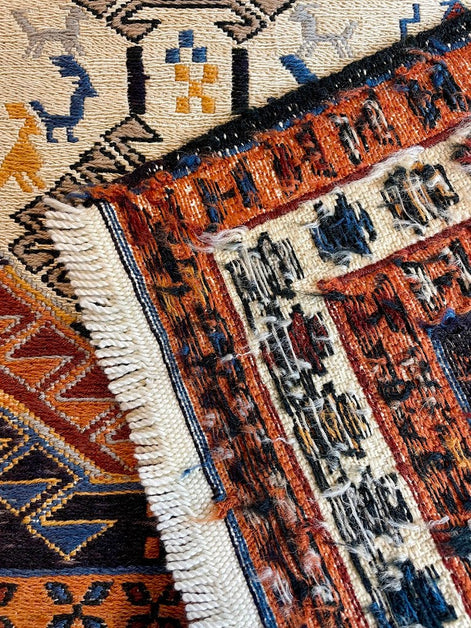 Iranian Animal Sumak 4'1 x 6'5