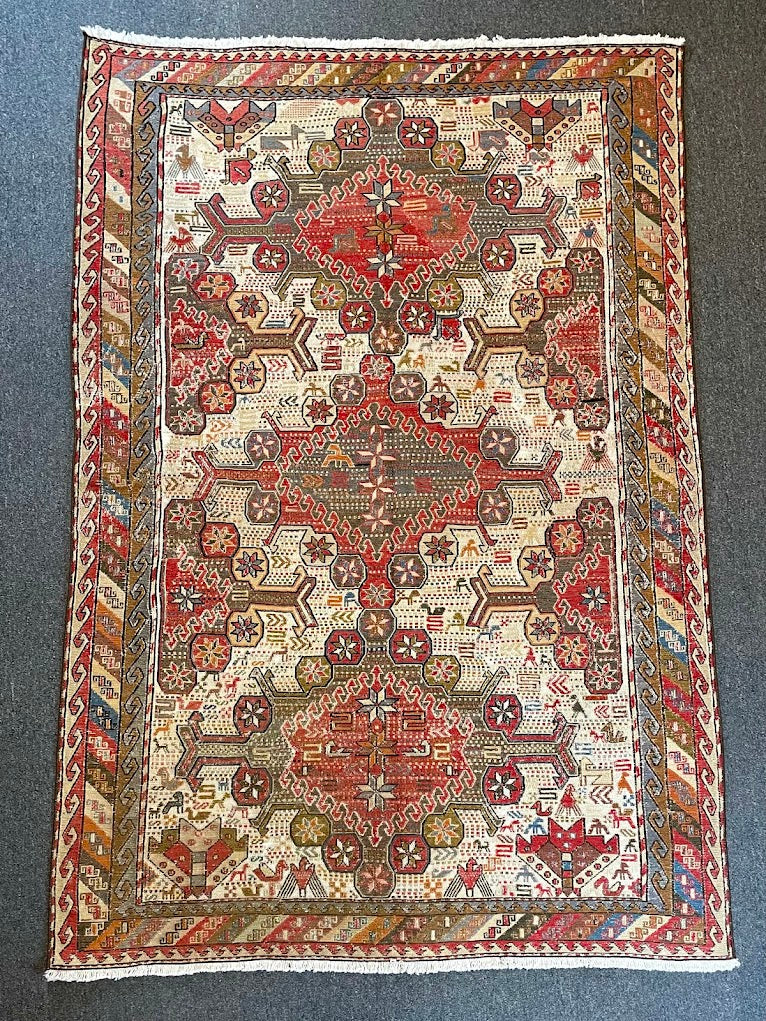 Iranian Animal Sumak 4'2 x 6'2