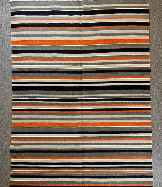 Turkish Striped Kilim 4'7 x 6'3