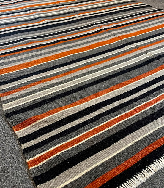 Turkish Striped Kilim 4'7 x 6'3