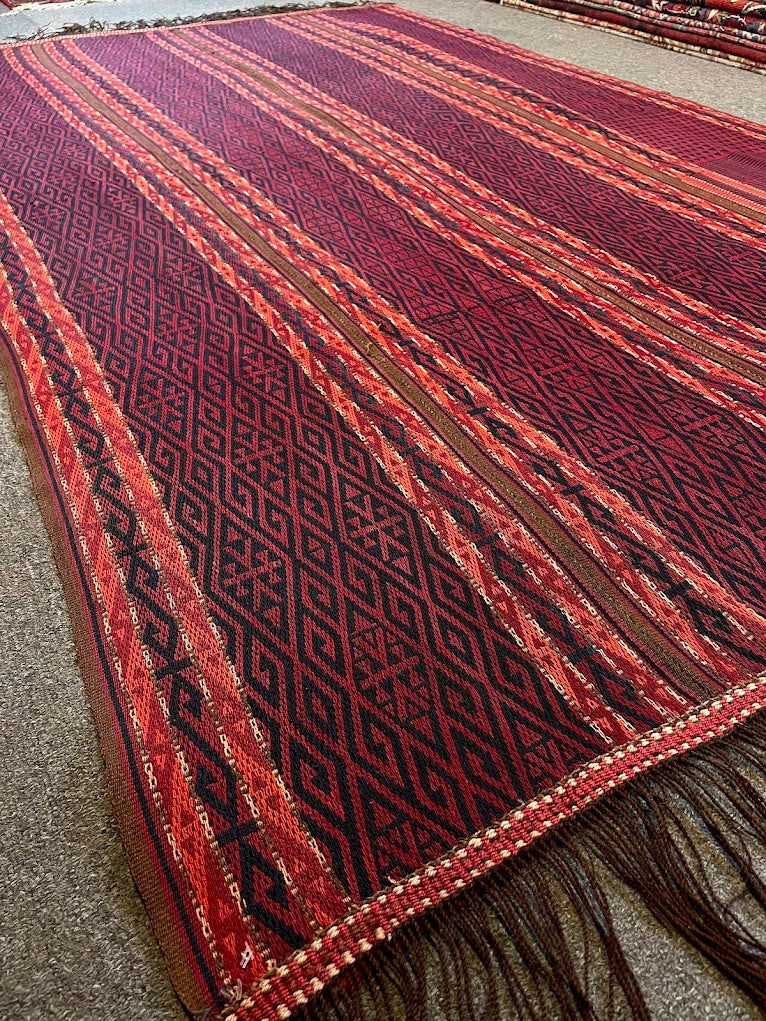 Antique Turkmen Bantli Kilim 5'0 x 8'2