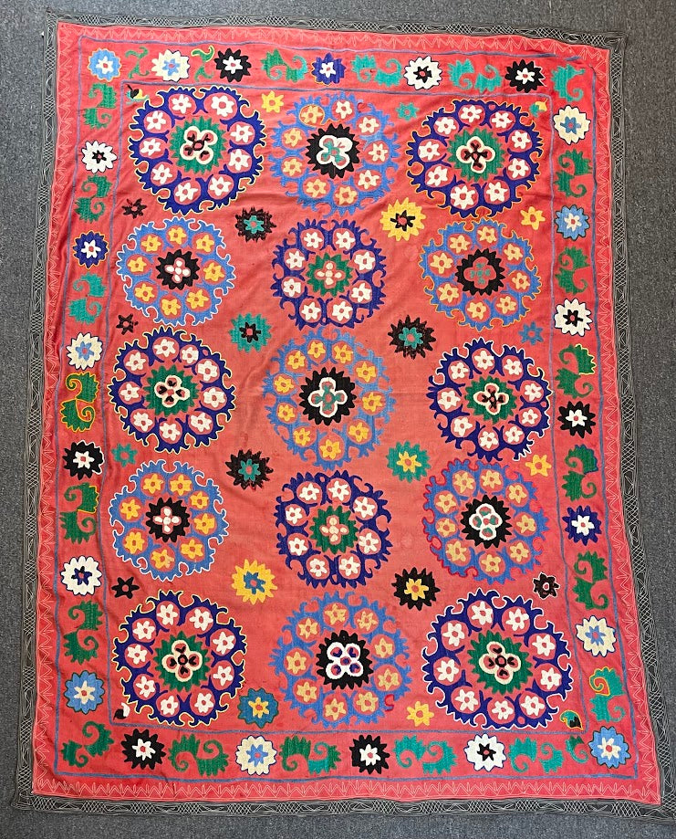 Uzbek Suzani 4'8 x 6'4