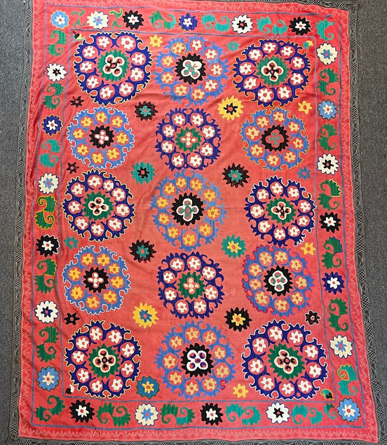Uzbek Suzani 4'8 x 6'4