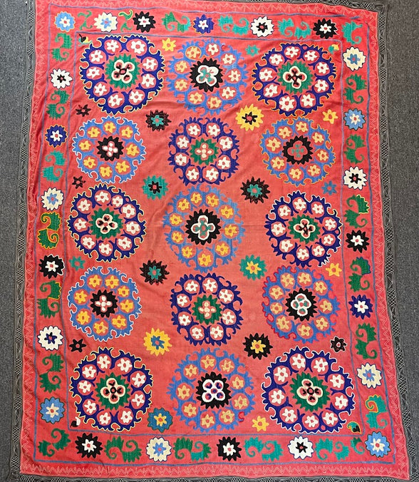 Uzbek Suzani 4'8 x 6'4