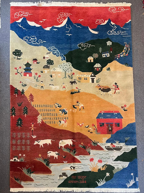 Tibetan Village 6'0 x 8'9