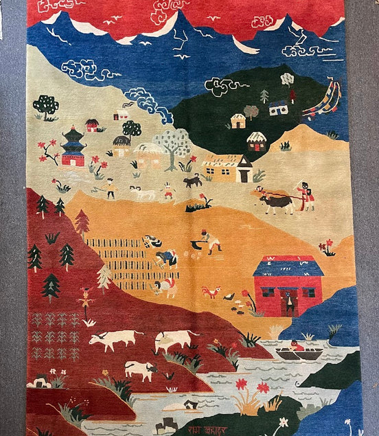 Tibetan Village 6'0 x 8'9