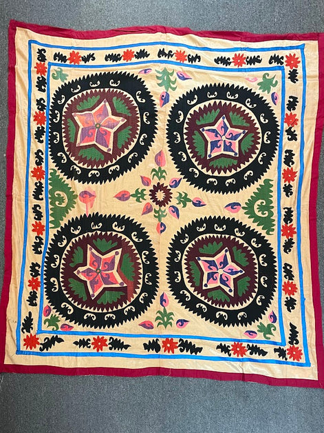 Antique Uzbek Suzani 5'5 x 6'3