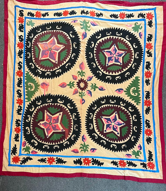 Antique Uzbek Suzani 5'5 x 6'3
