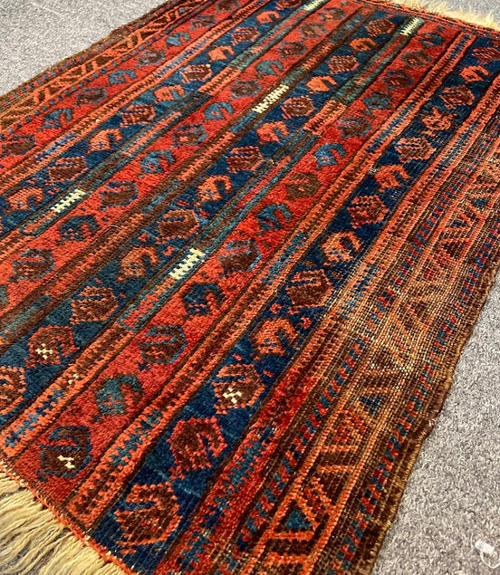 Antique Persian Paisley Mini Rug 2'1 x 2'9
