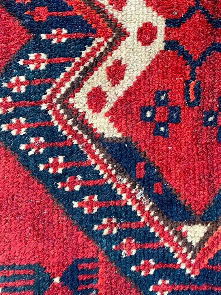 Uzbek Rug Key Antique Uzbek Ersari Mini Rug 1'9 x 4'5 – Woven History & Silk Road