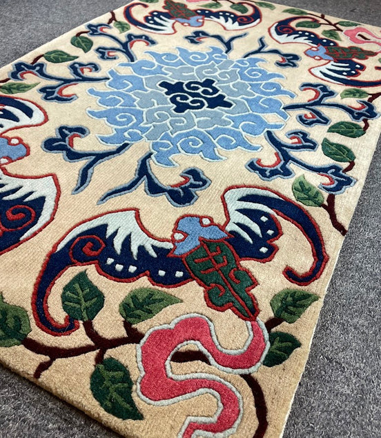 Tibetan Lotus Phoenix 1'11 x 3'0