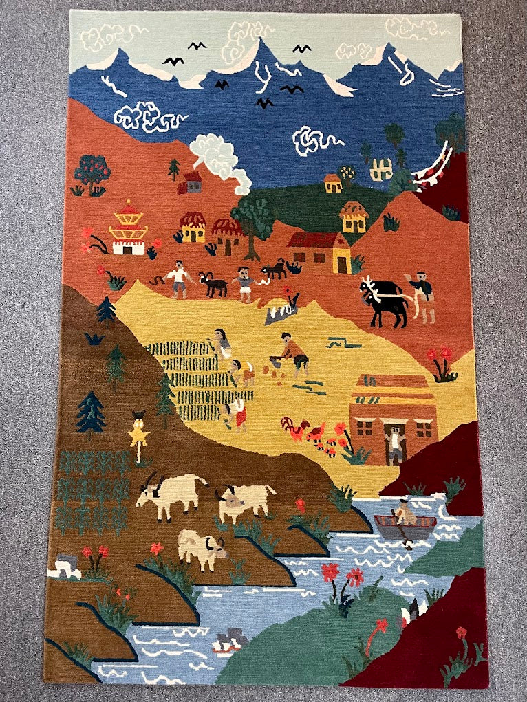 Tibetan Village 3'1 x 5'1