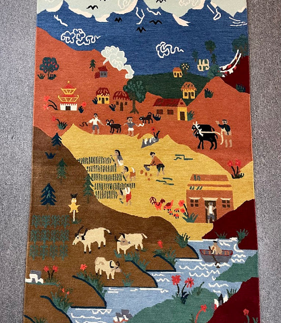 Tibetan Village 3'1 x 5'1