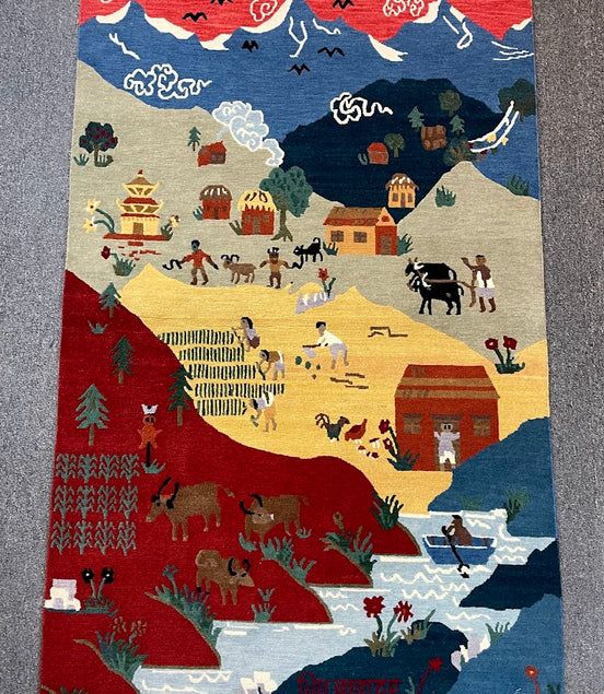 Tibetan Village 3'0 x 5'0
