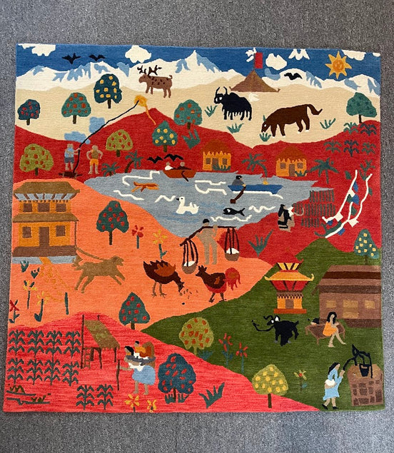 Tibetan Village 4'0 x 4'0