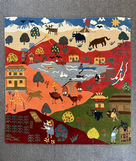 Tibetan Village 4'0 x 4'0