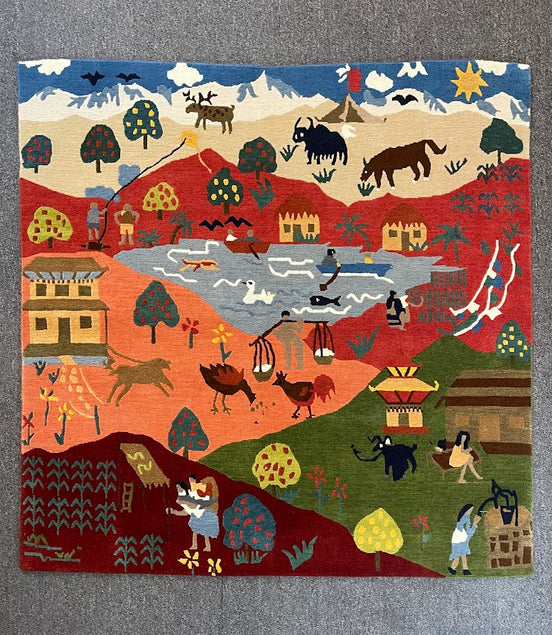 Tibetan Village 4'0 x 4'0