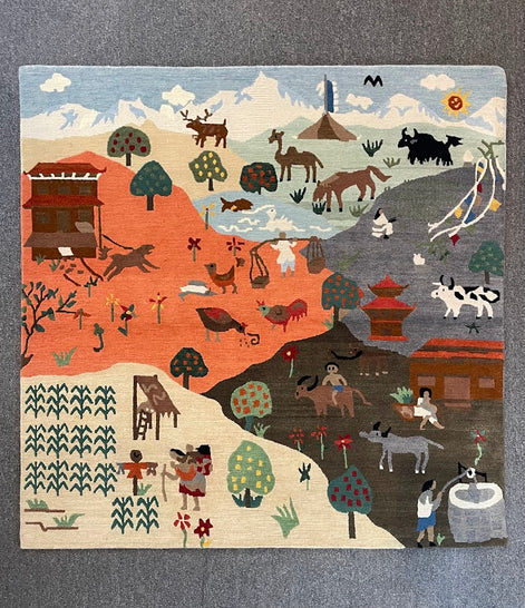 Tibetan Villager 4'1 x 4'1