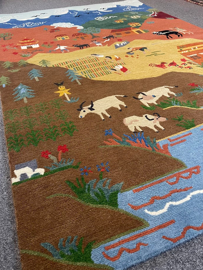 Tibetan Village 4'1 x6'1