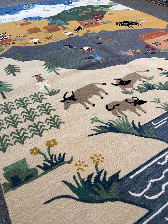 Tibetan Village 5'1 x 7'0