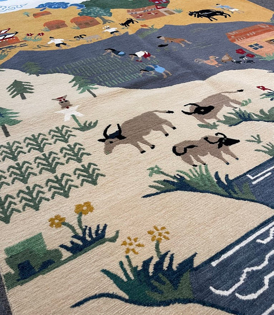 Tibetan Village 5'1 x 7'0