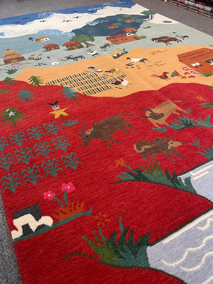 Tibetan Village 5'1 x 7'1