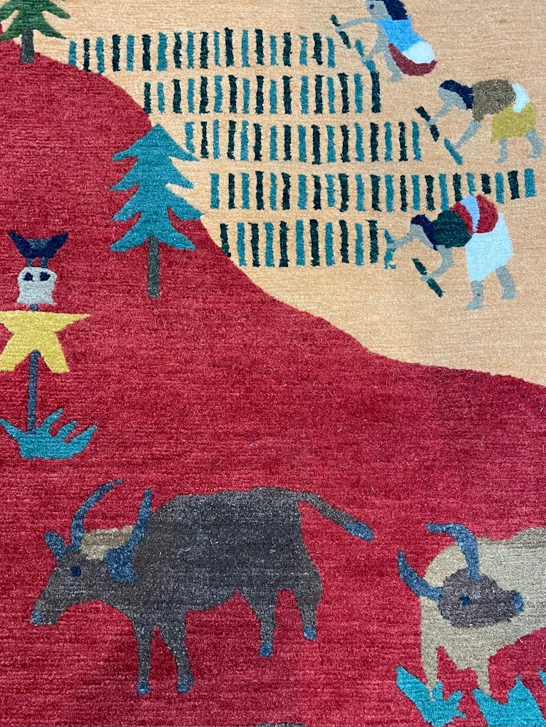 Tibetan Village 5'1 x 7'1