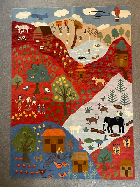 Tibetan Village 5'0 x 7'1