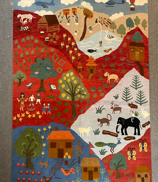 Tibetan Village 5'0 x 7'1
