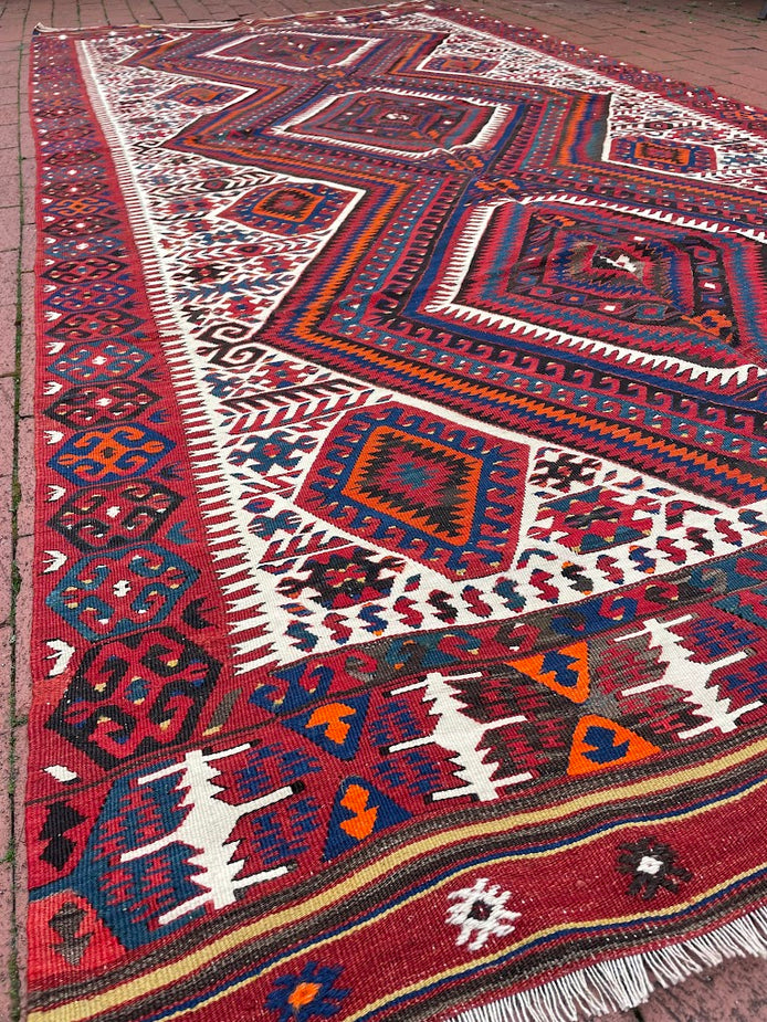 Turkish Fethiye Kilim 5'2 x 11'1