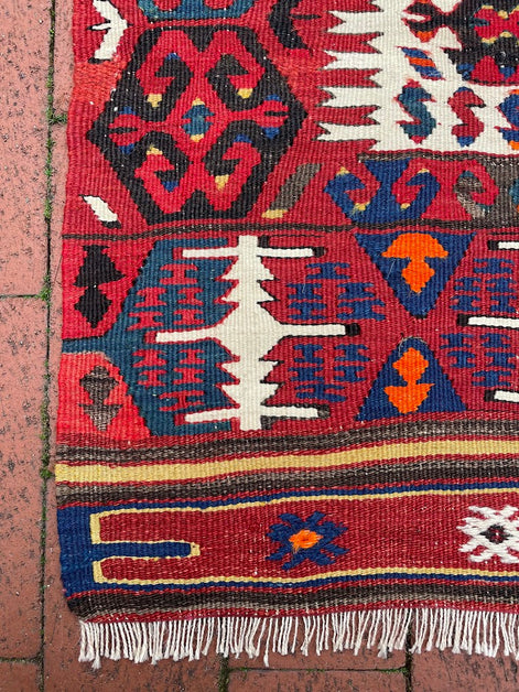 Turkish Fethiye Kilim 5'2 x 11'1