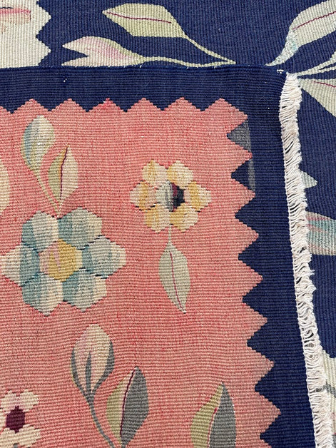 Antique Ukranian Floral Kilim  6'2 x 9'8