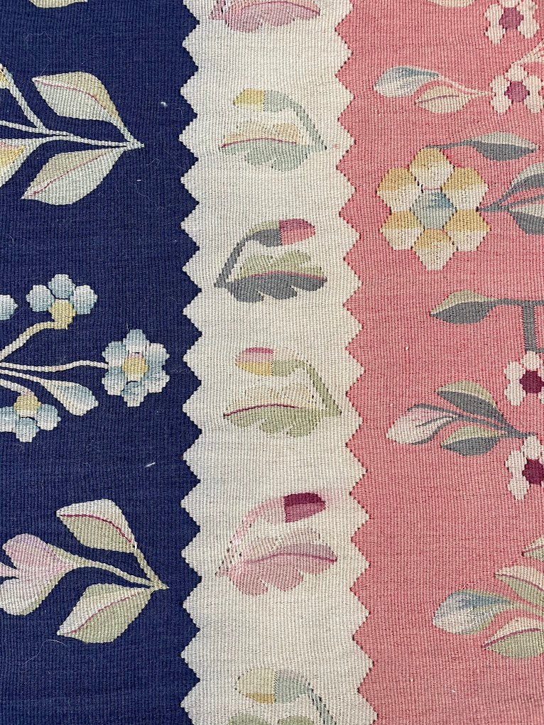 Antique Ukranian Floral Kilim  6'2 x 9'8