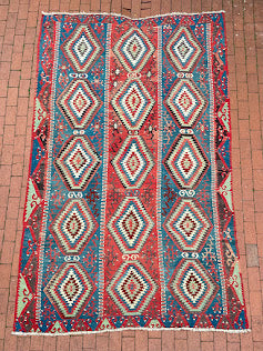Antique Denizli Kilim 6'1 x 10'6