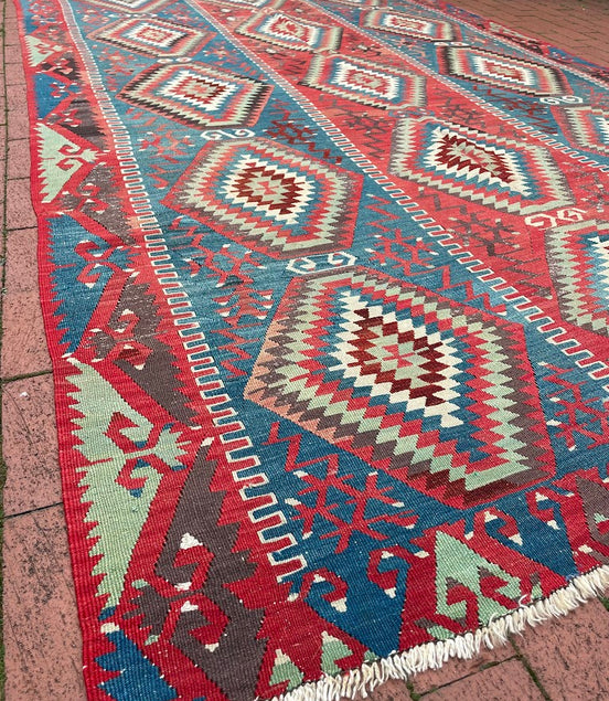 Antique Denizli Kilim 6'1 x 10'6